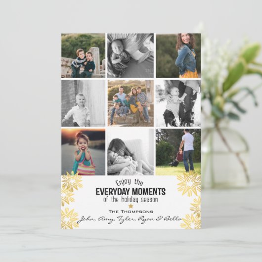 ホリデースター毎日モーメント9フォトコラージュ シーズンカード (スタンド正面)