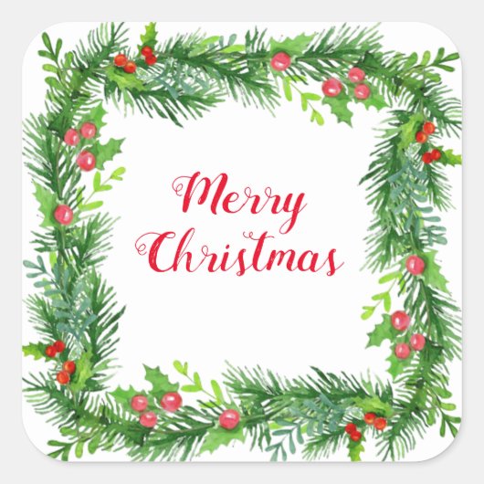 ホリデースティッカーズガーランド スクエアシール (正面)
