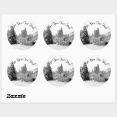 ホリデーステッカーカスタムクリスマスツリーステッカー ラウンドシール (シート)