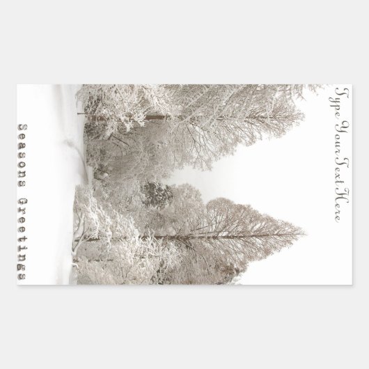 ホリデーステッカーカスタムクリスマスツリーステッカー 長方形シール (正面)