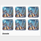 ホリデーステッカー スクエアシール (シート)