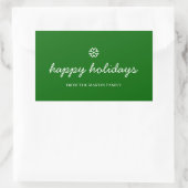 ホリデーステッカー – ハッピーホリデー 長方形シール (バッグ)