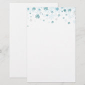 ホリデーステーショナリー紙 – 雪片 便箋 (正面/裏面)