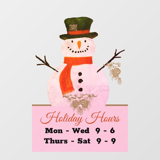 ホリデーストア時間のウィンドウ記号 ウィンドウサイン (シート)