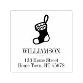 ホリデーストッキングスクエア差出人住所 セルフインキングスタンプ (デザイン)