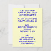 ホリデーストッキングスタッファーズバザール招待状招待状 招待状 (裏面)