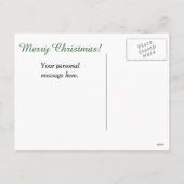 ホリデーストライプのドラゴンクリスマスポストカード シーズンポストカード (裏面)