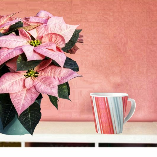 ホリデーストライプラテマグ カフェラテマグ