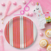 ホリデーストライプ紙プレート ペーパープレート (パーティー)