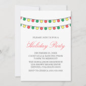 ホリデーストリングオブライツパーティー招待状 招待状 (正面)