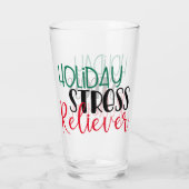 ホリデーストレスリリーバー | クールクリスマス飲酒 タンブラーグラス (裏面)