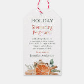 ホリデーストヴェートップシンメリングポプリラベル ギフトタグ (裏面)