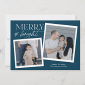 ホリデースナップショットフォトカード - ネイビー シーズンカード (正面)