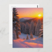 ホリデースノーシーン ポストカード (正面/裏面)