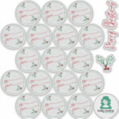 ホリデースノーステッカーギフトラベル シール (正面)