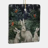 ホリデースノーバンニパーソナライズされたーズ セラミックオーナメント (右)