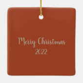 ホリデースノーバンニパーソナライズされたーズ セラミックオーナメント (裏面)