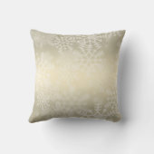 ホリデースノーフレークと金ゴールドグリッター クッション (裏面)
