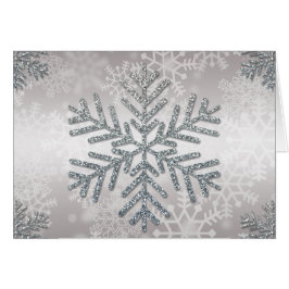 ホリデースノーフレークウィズシルバーグリッター