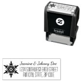 ホリデースノーフレークカスタムアドレススタンプ セルフインキングスタンプ (インサイチュ)