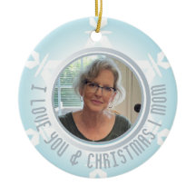 ホリデースノーフレーククリスマス顔オーナメント