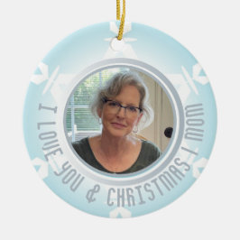 ホリデースノーフレーククリスマス顔オーナメント セラミックオーナメント