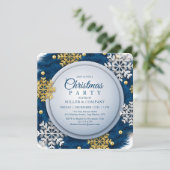 ホリデースノーフレークシック企業のクリスマスパーティー 招待状 (スタンド正面)