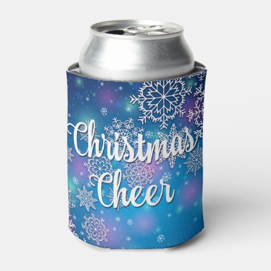 ホリデースノーフレークスクリスマス応援 缶クーラー (缶正面)
