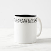 ホリデースノーフレークスコーヒーマグ ツートーンマグカップ (正面右)