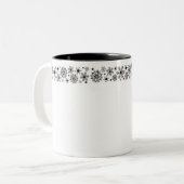 ホリデースノーフレークスコーヒーマグ ツートーンマグカップ (正面左)