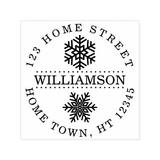 ホリデースノーフレークスサーキュラー差出人住所 セルフインキングスタンプ (デザイン)