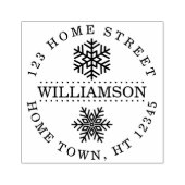 ホリデースノーフレークスサーキュラー差出人住所 ラバースタンプ (インプリント)