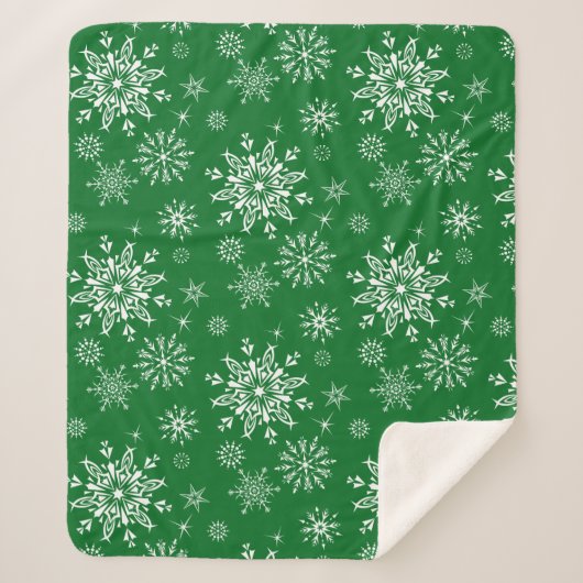 ホリデースノーフレークスシェルパブランケット シェルパブランケット (正面)