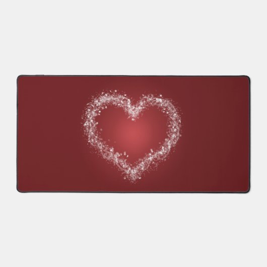 ホリデースノーフレークスターズハートデザインクリスマス デスクマット (正面)