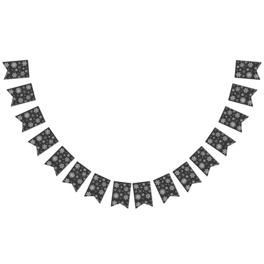 ホリデースノーフレークスバナーフラグ バンティングフラッグ (全)