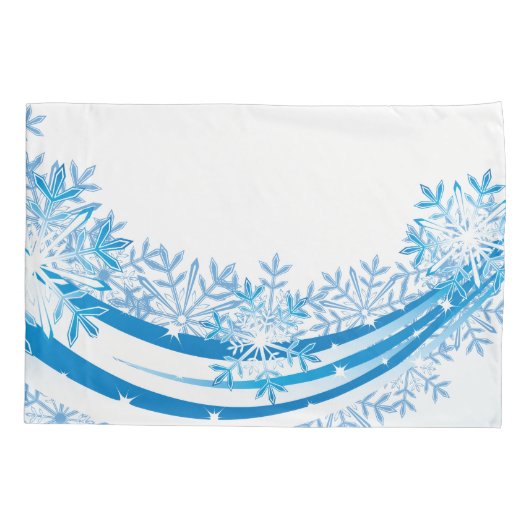 ホリデースノーフレークスピローケース 枕カバー (裏面)