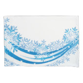 ホリデースノーフレークスピローケース 枕カバー (正面)