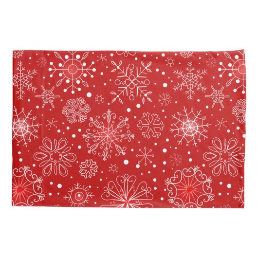 ホリデースノーフレークスピローケース 枕カバー (裏面)