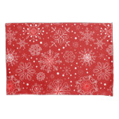 ホリデースノーフレークスピローケース 枕カバー (正面)