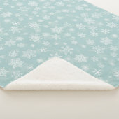 ホリデースノーフレークスメリークリスマス シェルパブランケット (3/4)