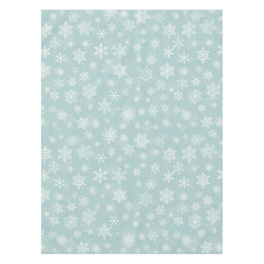 ホリデースノーフレークスメリークリスマス テーブルクロス (正面)