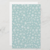 ホリデースノーフレークスメリークリスマス 便箋 (正面/裏面)