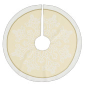 ホリデースノーフレークツリースカート ブラッシュドポリエステルツリースカート (正面)