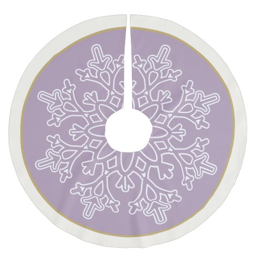 ホリデースノーフレークツリースカート ブラッシュドポリエステルツリースカート (正面)