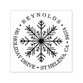 ホリデースノーフレークラウンド差出人住所 セルフインキングスタンプ (デザイン)