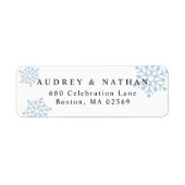 ホリデースノーフレーク差出人住所 ラベル (正面)