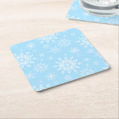 ホリデースノーフレーク紙コースター スクエアペーパーコースター (アングル)