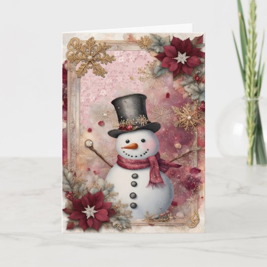 ホリデースノーマンクリスマスカード シーズンカード (正面)