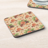 ホリデースパイスコルクバックコースター コースター (左側)