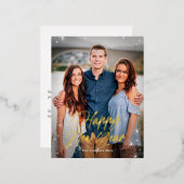 ホリデースパークスFOILハッピーニューイヤーカードポストカード 箔シーズンポストカード (正面/裏面)